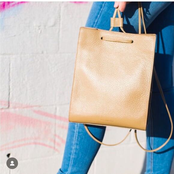 ELT Collective Taupe Woodland Leather Convertible Backpack Crossbody Nashville - Picture 3 of 14